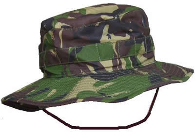 bush hat camouflaged