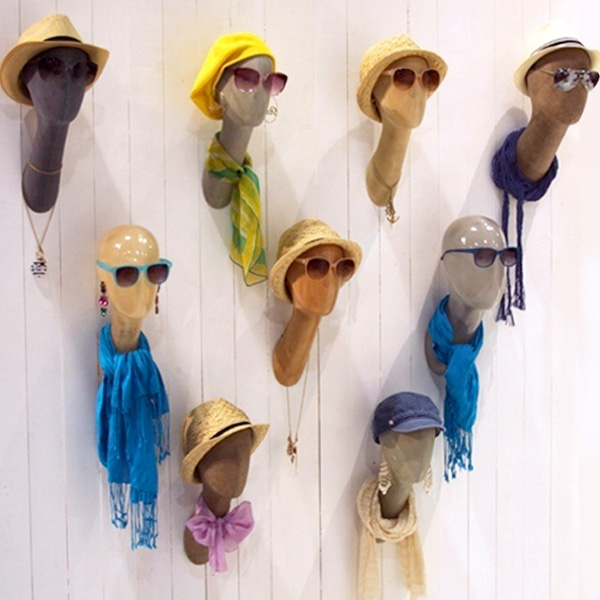 wall mounted hat mannequins