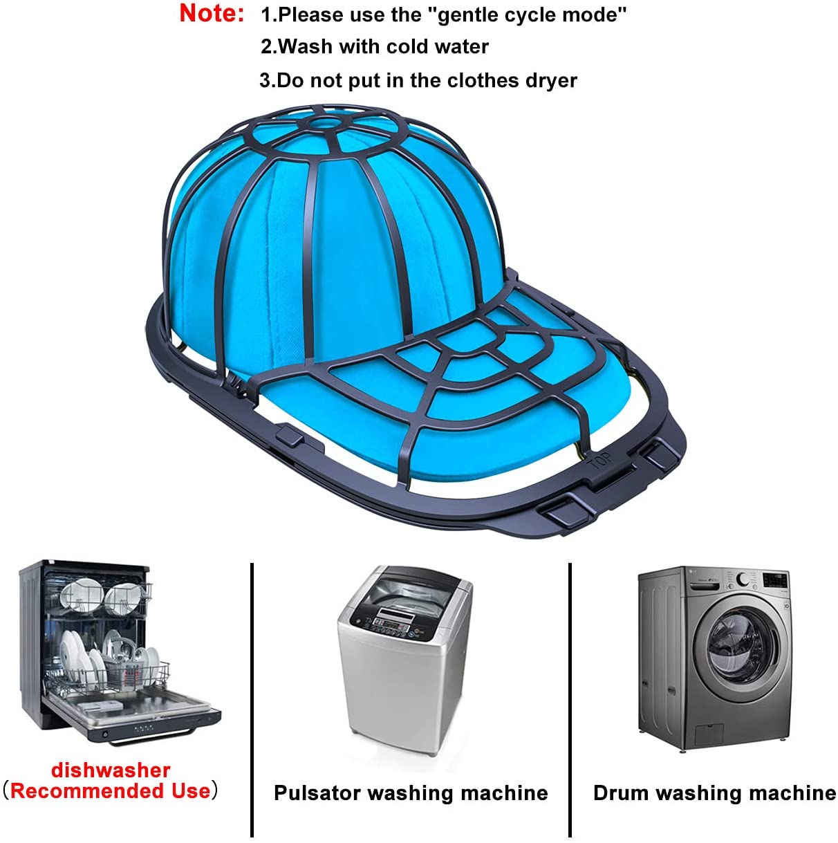 baseball cap hat cleaner dishwasher washing machine
