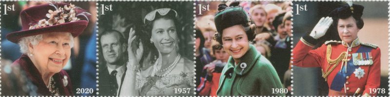 hat themed stamps qeii