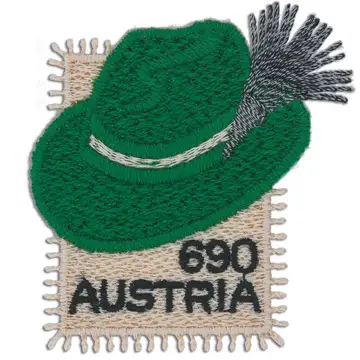 hat themed stamp